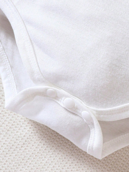 Playful Pals Newborn Baby Boy Casual Basic Fun Letter Pattern Bodysuit