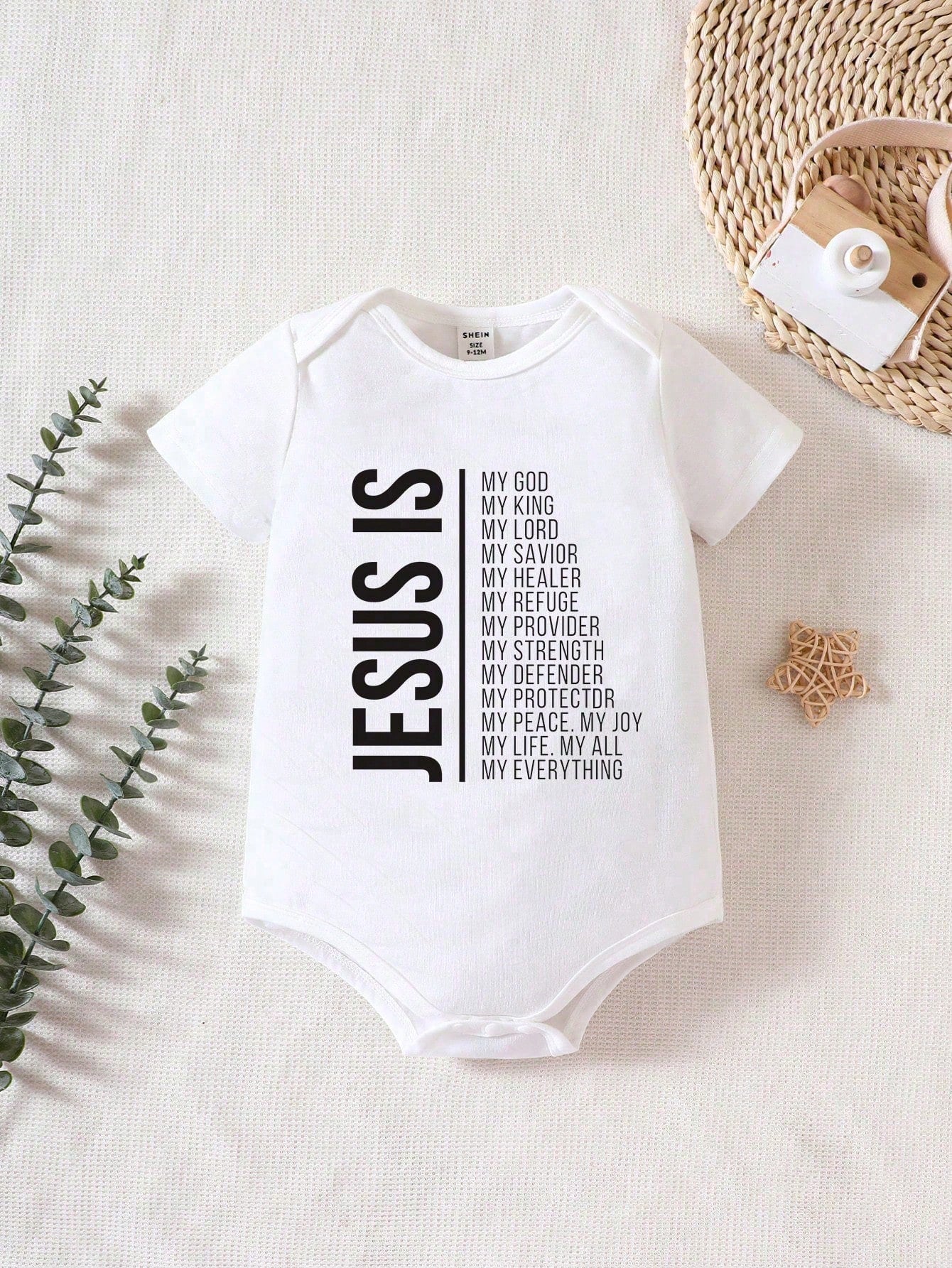 Playful Pals Newborn Baby Boy Casual Basic Fun Letter Pattern Bodysuit