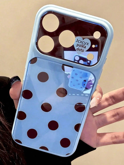 Polka Dot Cute Simple Pink Polka Dots Candy Color Phone Case Compatible With IPhone 17 Pro Max 17 Pro 17 16 Pro Max 16 Pro 16 15 Pro Max 15 Pro Max 15 Pro 15 14 Pro Max 14 Pro 14 Lovely Glossy Jelly C