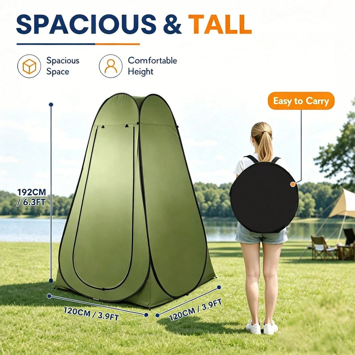 Pop-Up Privacy Tents, Portable Waterproof Showers Beach Changing Facilities, Toilet Tent, Secluded Shower Areas, Suitable For Hiking, Fishing