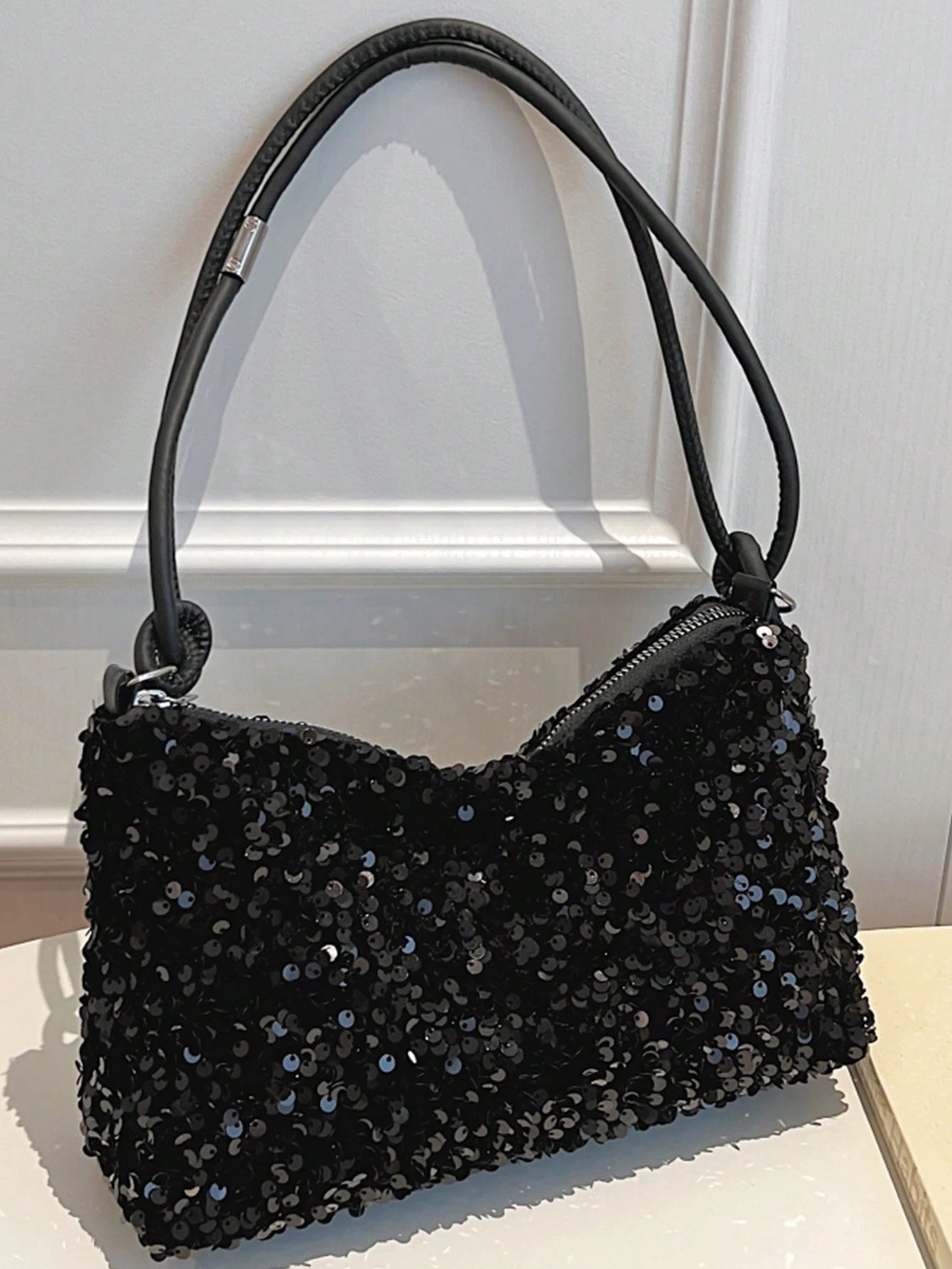Popular Bag Women's New Fashion Korean Version Handbag All Shoulder Small Square Bag,Sequin