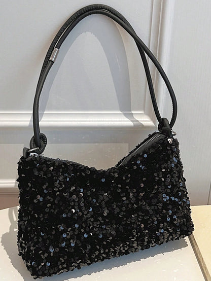 Popular Bag Women's New Fashion Korean Version Handbag All Shoulder Small Square Bag,Sequin