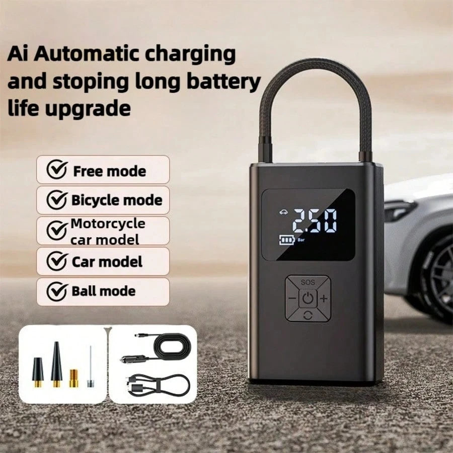 Portable Car Air Compressor 12V 150PSI Electric Cordless Car Air Pump Tire Inflator Pump For Motorcycle Bicycle Car Ball