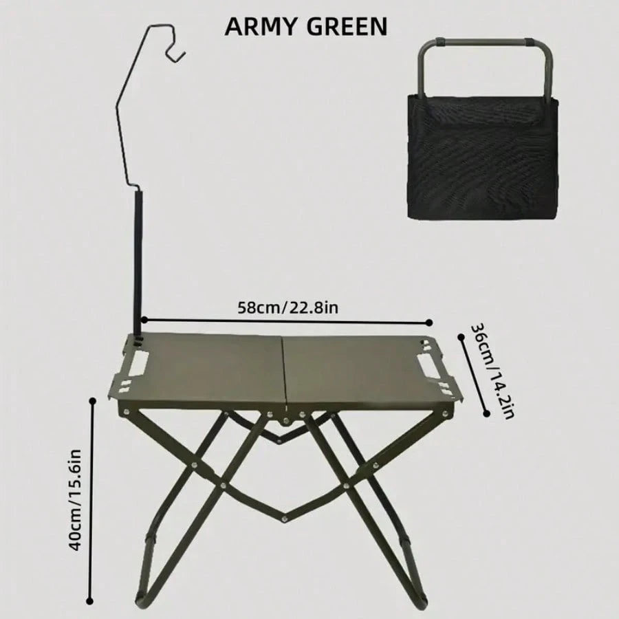 Portable Folding Camping Table, Lightweight Iron Picnic Table, Portable Design Suitable For Camping, Beach Barbecue, Parties, Hiking (Foldable),Outdoor Picnic Table,Tool-Free Quick Setup Portable