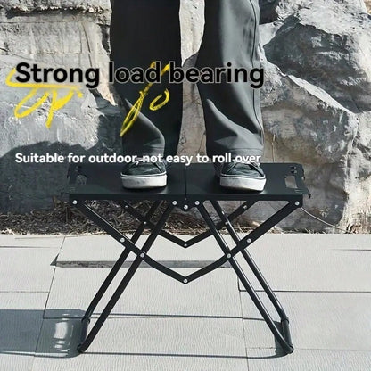 Portable Folding Camping Table, Lightweight Iron Picnic Table, Portable Design Suitable For Camping, Beach Barbecue, Parties, Hiking (Foldable),Outdoor Picnic Table,Tool-Free Quick Setup Portable