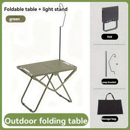Portable Folding Camping Table, Lightweight Iron Picnic Table, Portable Design Suitable For Camping, Beach Barbecue, Parties, Hiking (Foldable),Outdoor Picnic Table,Tool-Free Quick Setup Portable