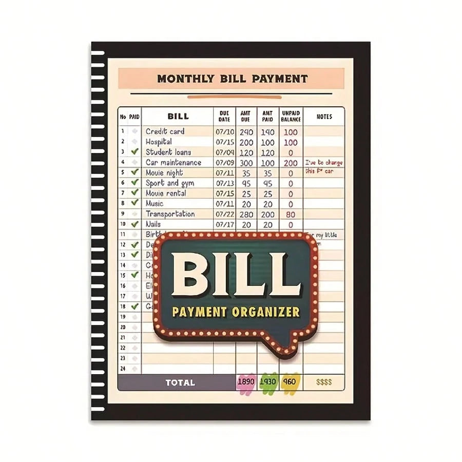 Practical 4-Year 48-Month Monthly Bill Tracker Notebook, Family Financial Budget Planner Journal For Expense Payment Log & Debt Repayment Planning, Household Money Management Organizer, Free Gift 2 St