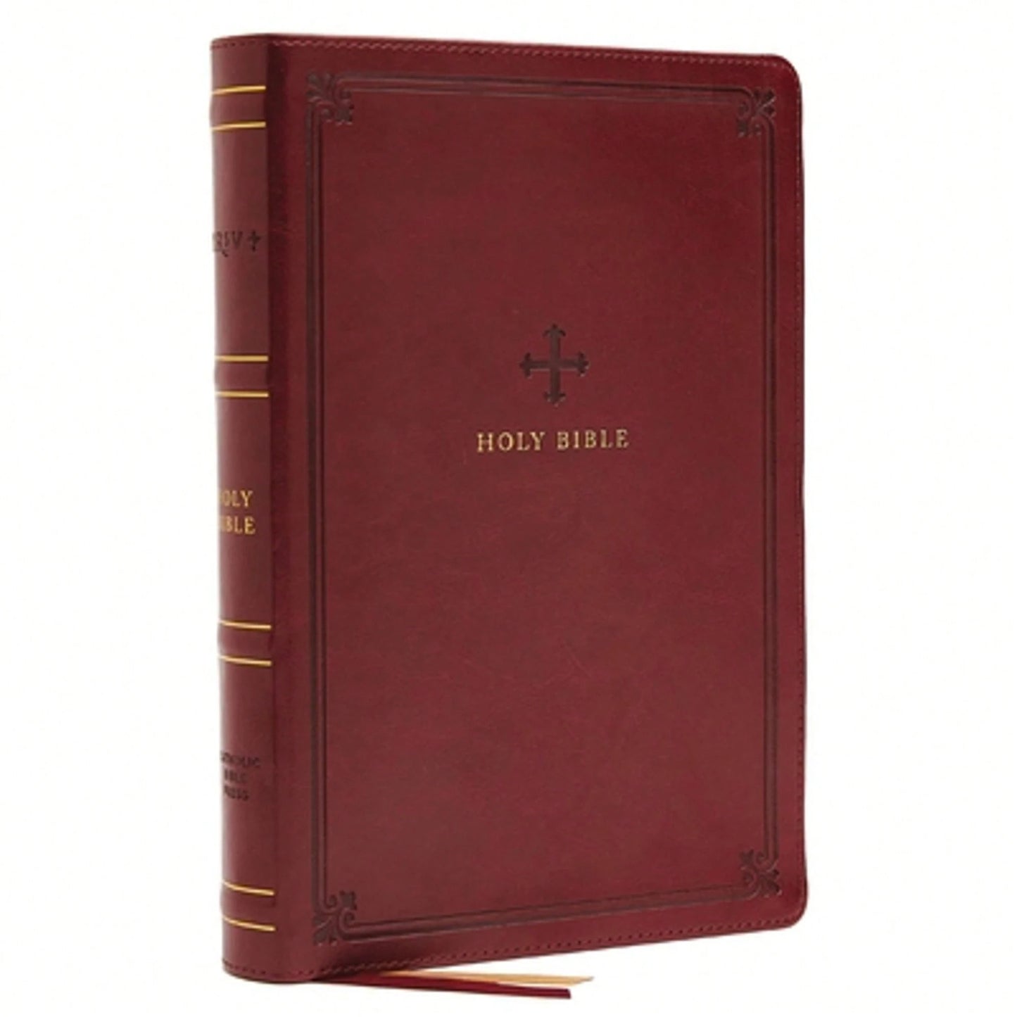 Pre-Owned NRSV, Catholic Bible, Standard Personal Size, Leathersoft, Red, Comfort Print: Holy Bible (Hardcover) By Catholic Bible Press