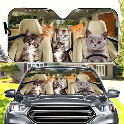 Premium Car Windshield Sun Shade- Instant Sun Protector For Dashboard, Car Sun Shade For Windshield- Foldable UV Protection Sunshade For Cars, Universal Fit