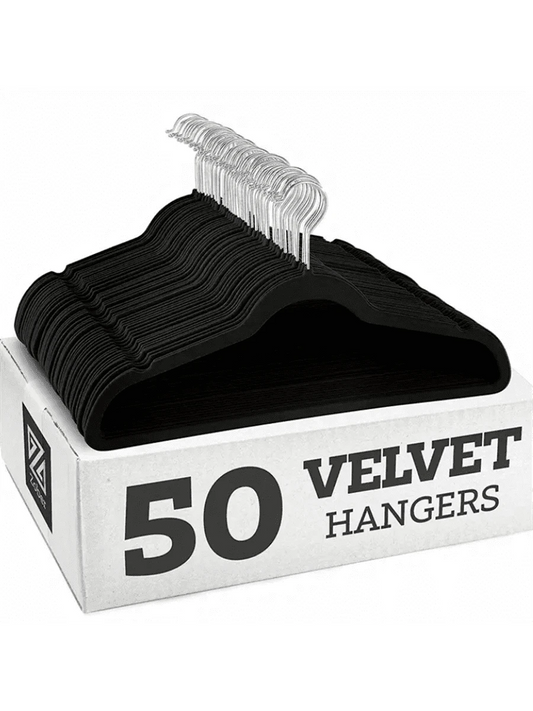 Premium Velvet Hangers,Non-Slip Thin Flocked Felt Hangers, Sturdy Clothes Hangers, Heavy Duty Coat &Suit Hangers, Durable Suit Hangers For Closet Use, Ideal Closet Supplies 1pc