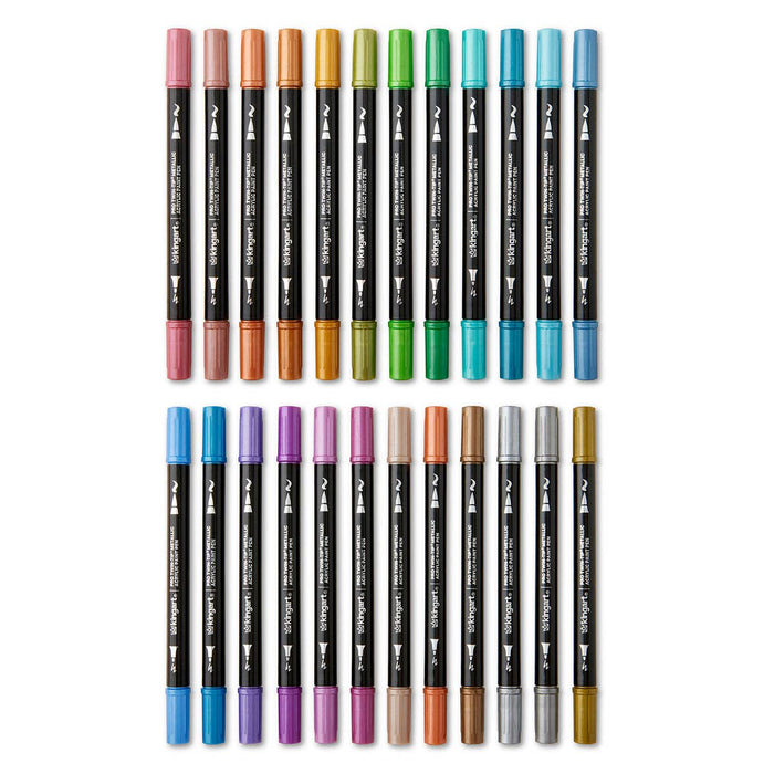 PRO Twin-Tip™ Acrylic Paint Pens - 24 Metallic Colors