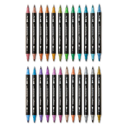 PRO Twin-Tip™ Acrylic Paint Pens - 24 Metallic Colors