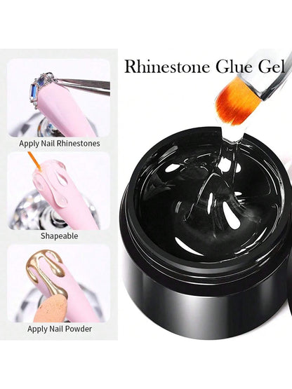 Professional Super Strong Clear Nail Rhinestone Glue For Metal Nail Charms And Rhinestone Embellishments