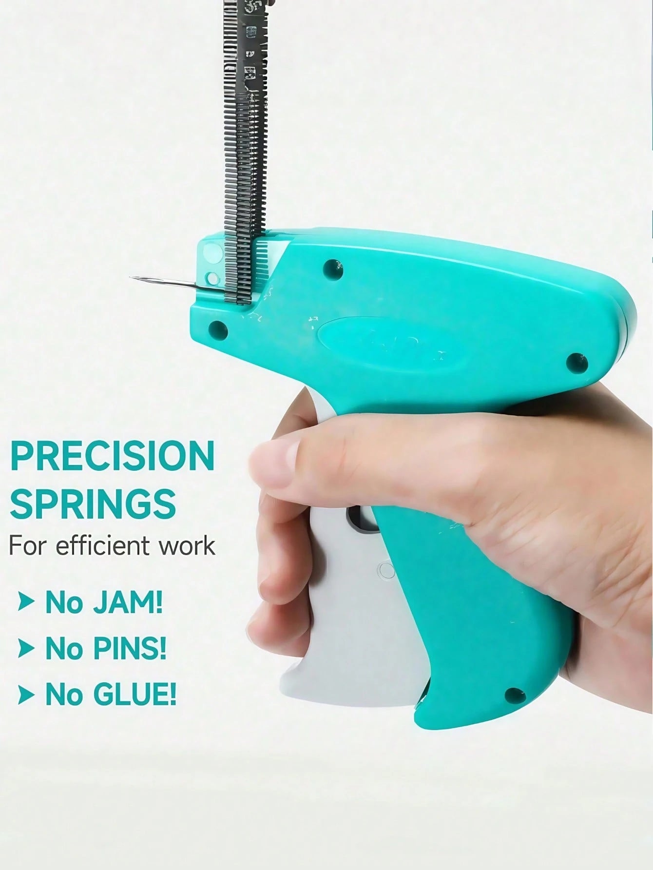 Professional Tagging Gun For Clothes- Quick No-Sew Fabric Fixer With 6 Fine Needles & 1000 Fasteners, Speedy Hemming Tool For Garments, Micro Stitchy Repair Kit (Sticky Sewing Alternative