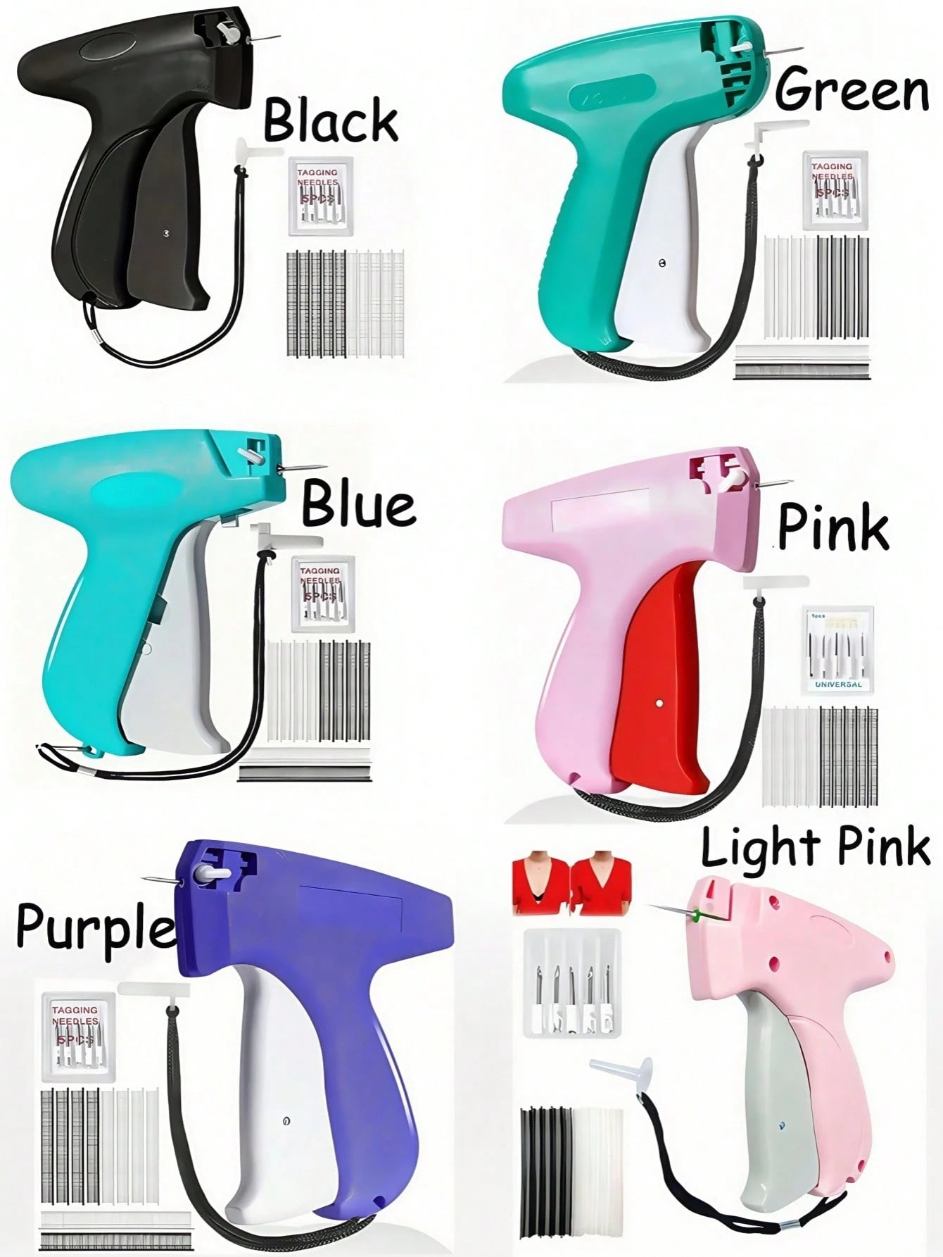 Professional Tagging Gun For Clothes- Quick No-Sew Fabric Fixer With 6 Fine Needles & 1000 Fasteners, Speedy Hemming Tool For Garments, Micro Stitchy Repair Kit (Sticky Sewing Alternative