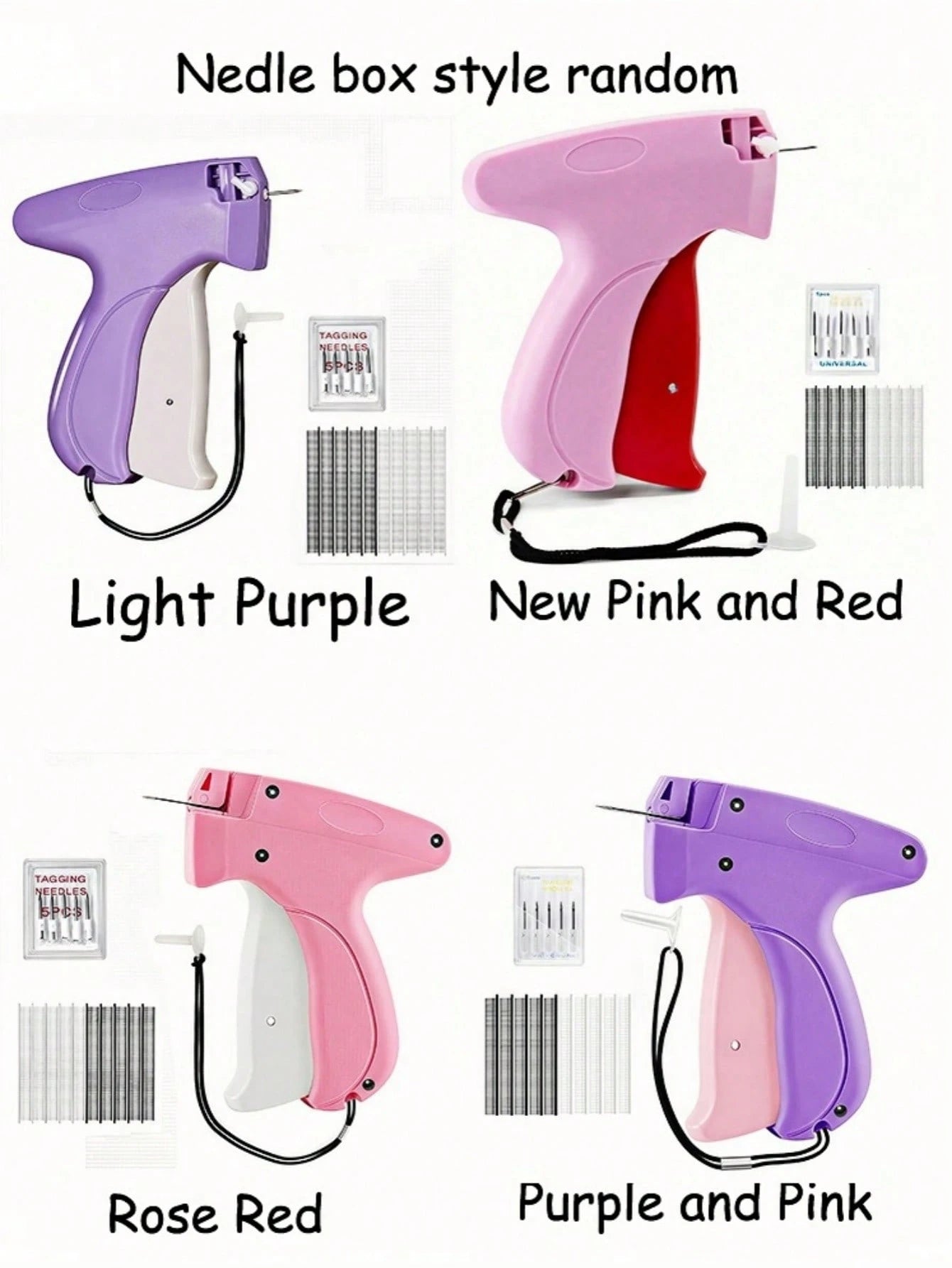 Professional Tagging Gun For Clothes- Quick No-Sew Fabric Fixer With 6 Fine Needles & 1000 Fasteners, Speedy Hemming Tool For Garments, Micro Stitchy Repair Kit (Sticky Sewing Alternative