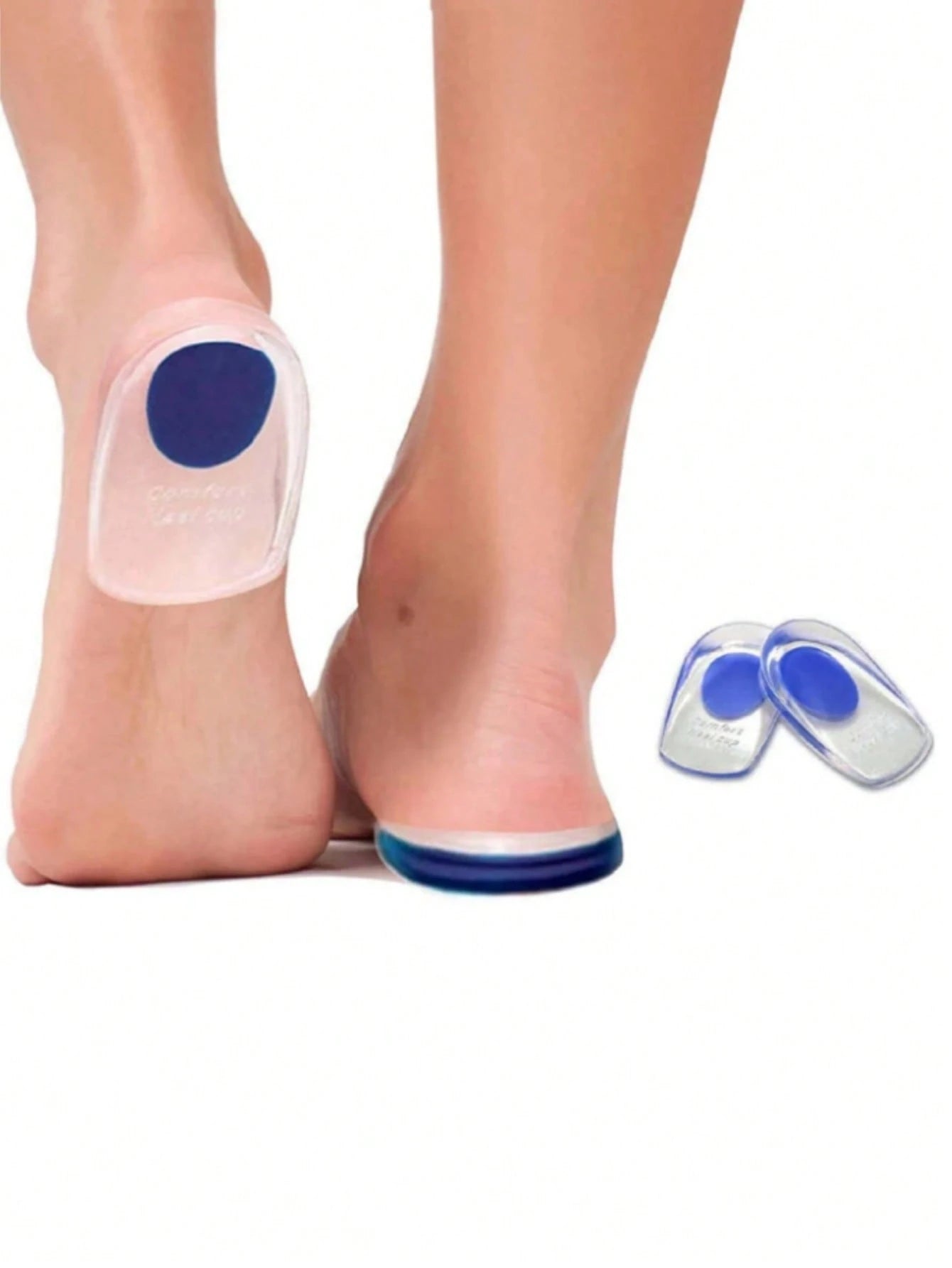 QKC 2pcs Heel Pain Relief Pads - PU Gel Heel Cups, For Protecting Heel Spurs And Shock Absorption In Sports Shoes, For Women Men Sneakers Shoes Men Trainers Running Shoes Summer, Accessories Gift Idea