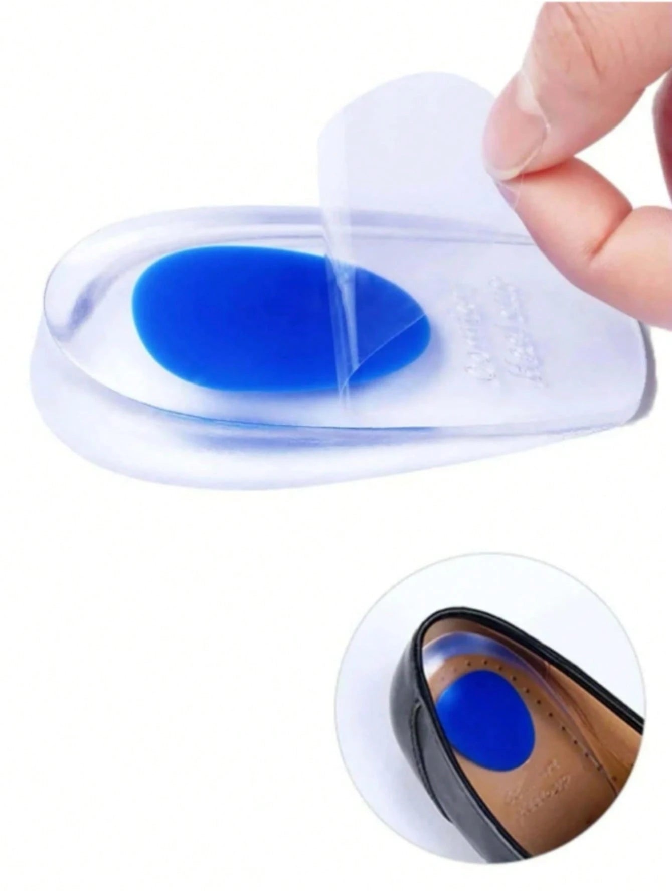QKC 2pcs Heel Pain Relief Pads - PU Gel Heel Cups, For Protecting Heel Spurs And Shock Absorption In Sports Shoes, For Women Men Sneakers Shoes Men Trainers Running Shoes Summer, Accessories Gift Idea