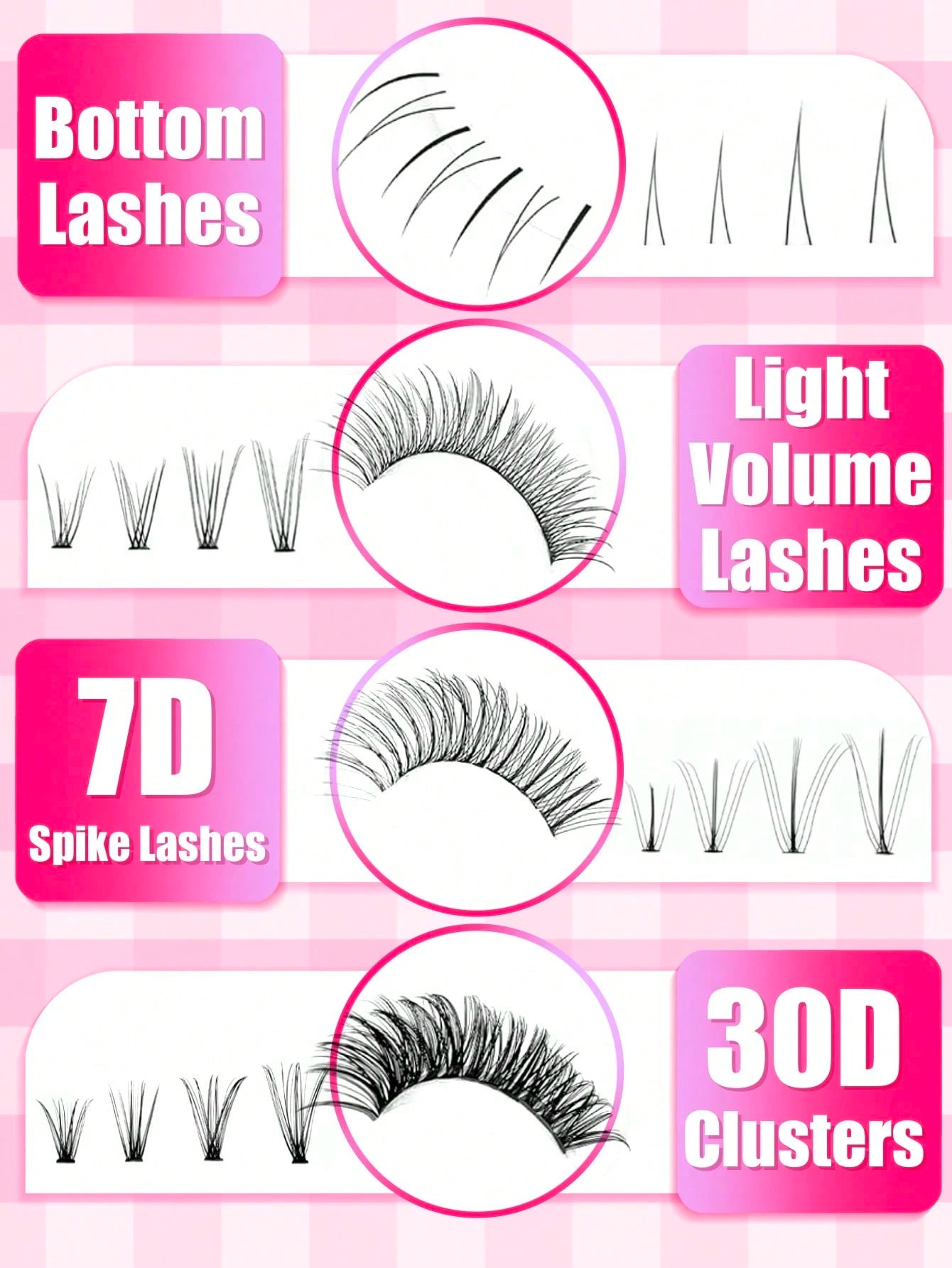 Queenice 480pcs Eyelash Clusters, Lower Lashes, Light Volume, DIY Individual Lashes, Manga Style Lashes, Natural And Voluminous Effect, Curly Lashes, Reusable Lashes, Travel And Holiday Essential, Las