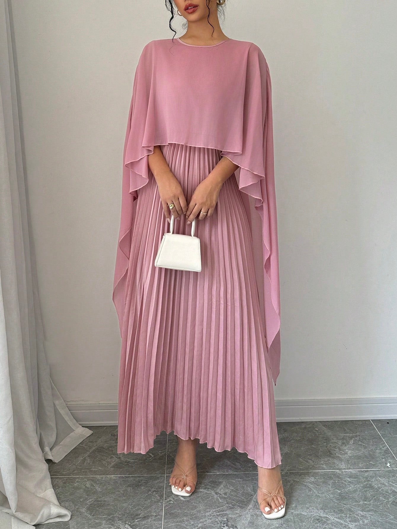 Rafferiza Elegant & Charming Ruched Dress Maxi Women Outfit