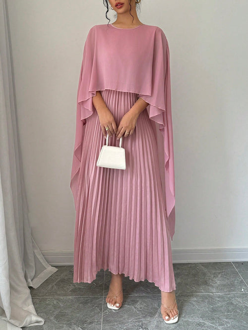 Rafferiza Elegant & Charming Ruched Dress Maxi Women Outfit