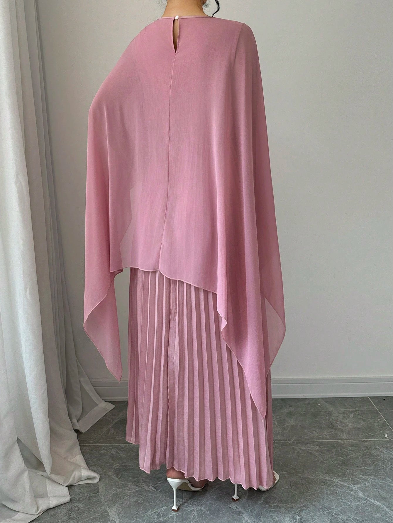 Rafferiza Elegant & Charming Ruched Dress Maxi Women Outfit