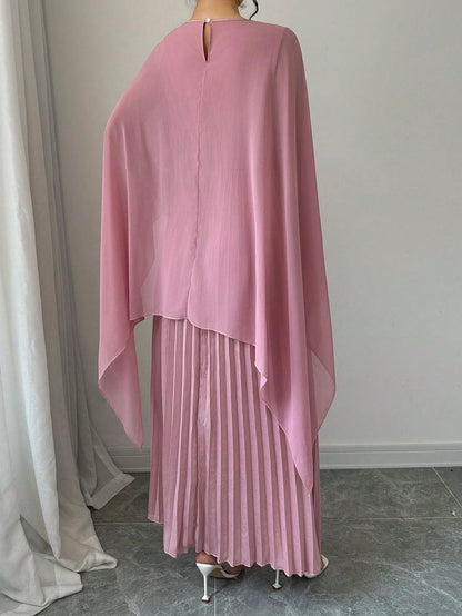 Rafferiza Elegant & Charming Ruched Dress Maxi Women Outfit