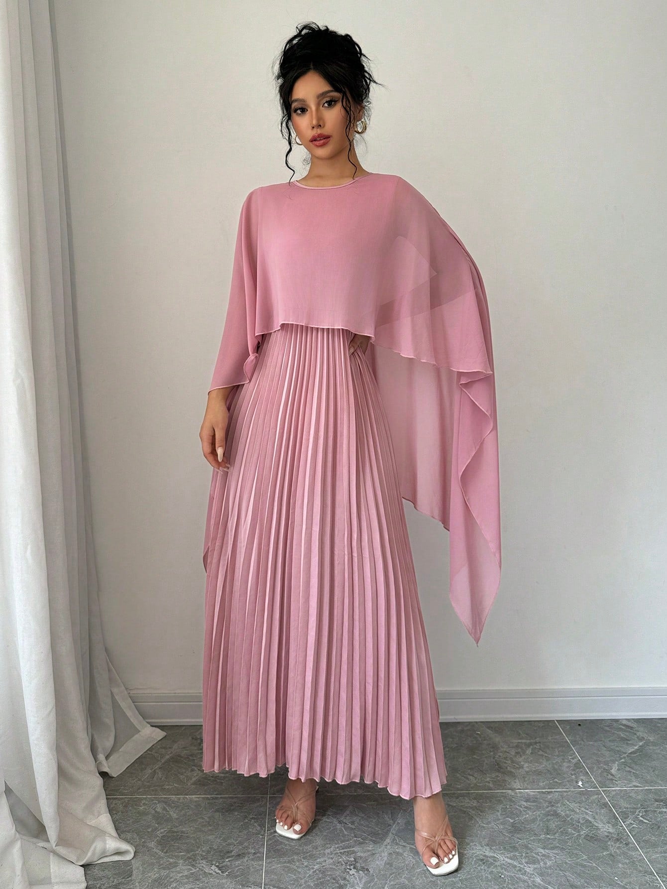 Rafferiza Elegant & Charming Ruched Dress Maxi Women Outfit
