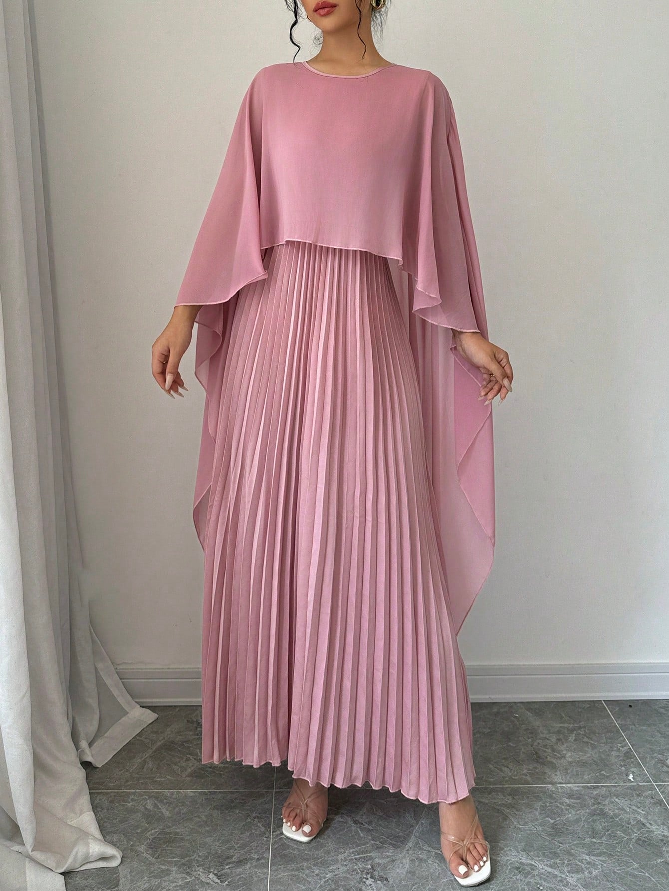 Rafferiza Elegant & Charming Ruched Dress Maxi Women Outfit