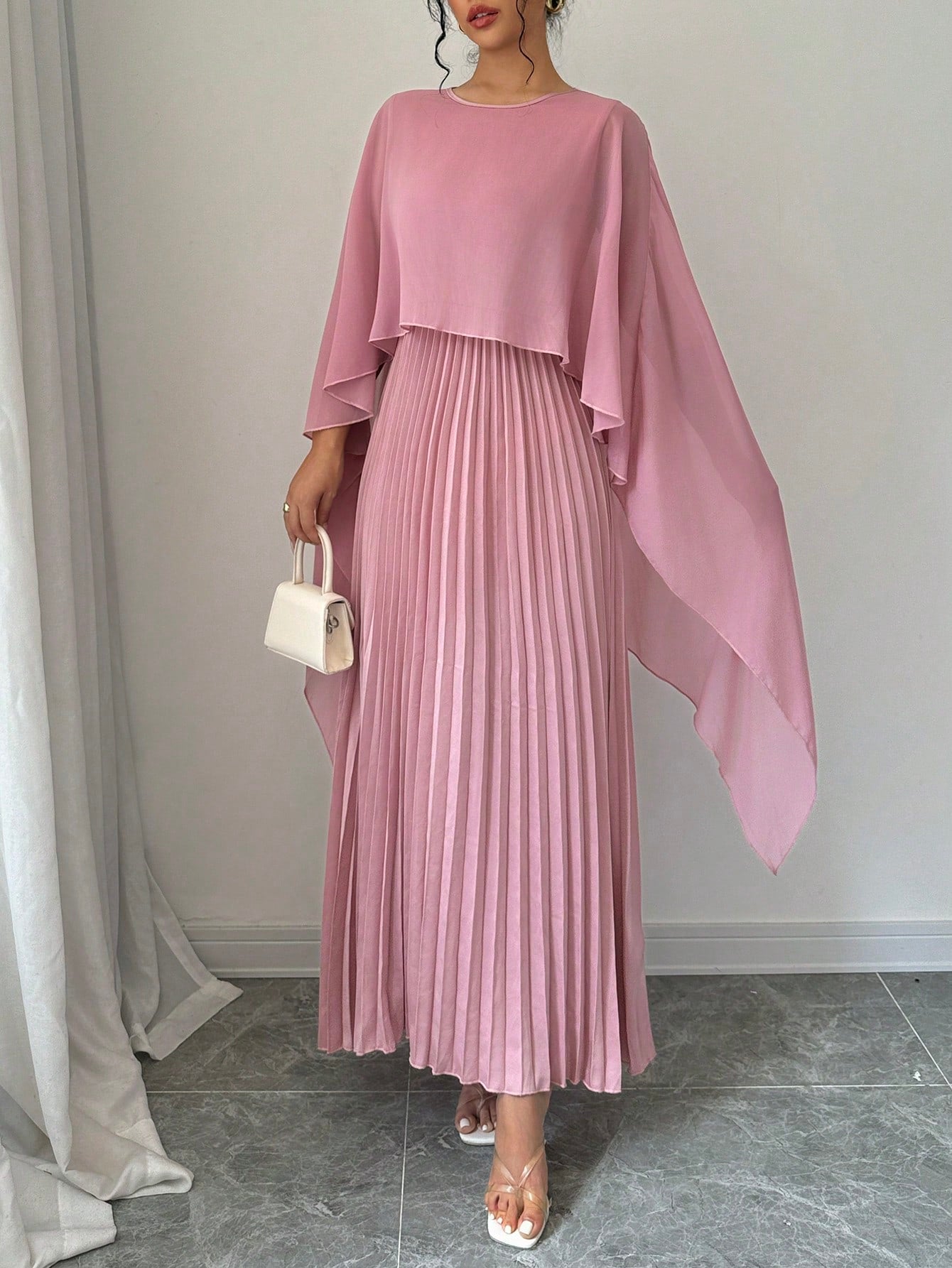 Rafferiza Elegant & Charming Ruched Dress Maxi Women Outfit