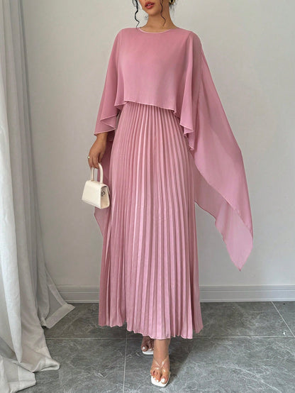 Rafferiza Elegant & Charming Ruched Dress Maxi Women Outfit