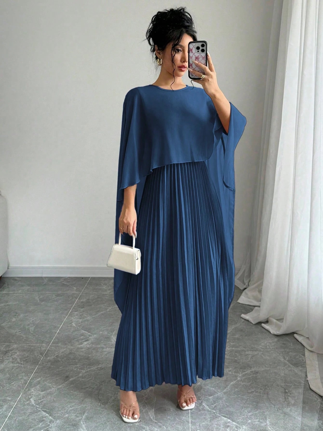 Rafferiza Elegant & Charming Ruched Dress Maxi Women Outfit