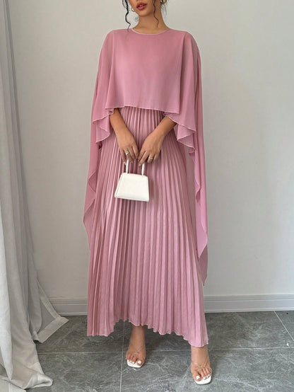 Rafferiza Elegant & Charming Ruched Dress Maxi Women Outfit