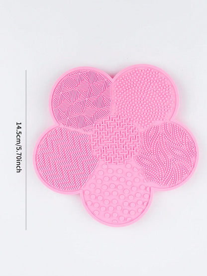 RANCAI 1Pc Flower Silicone Makeup Brush Cleaning Bearings With Suction Cups, Silicone Cleaning Tool, Makeup Brush Tools,Brush Cleaners,Beauty And Personal Care,Giveaways