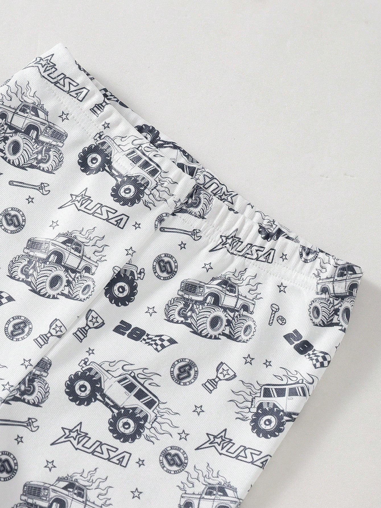 Randomly Sent 2 Sets Of Baby Boy Fashionable Cool Minimalist Classic Casual Daily Comfortable Soft High Elasticity Knit Tight Fabric Blue Multicolor Dinosaur Off-Road Car Racing Car Rabbit Sports Foot