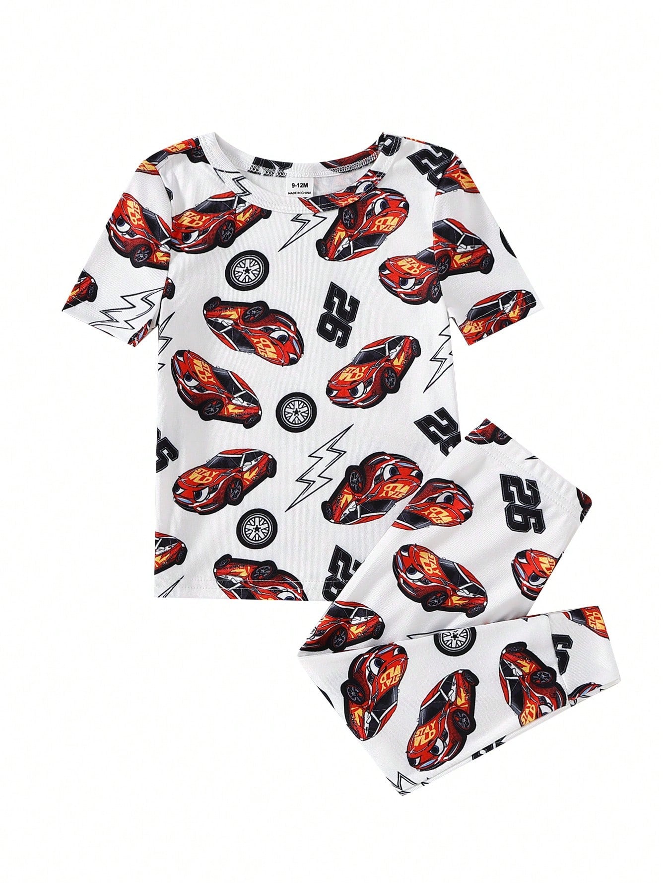 Randomly Sent 2 Sets Of Baby Boy Fashionable Cool Minimalist Classic Casual Daily Comfortable Soft High Elasticity Knit Tight Fabric Blue Multicolor Dinosaur Off-Road Car Racing Car Rabbit Sports Foot