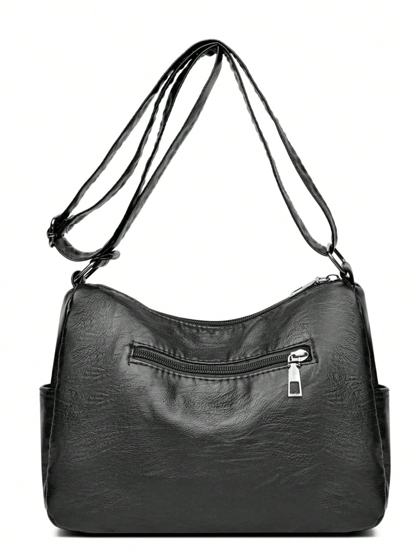 Red Buckle Decorated Casual Large Capacity Women's Shoulder Bag, Suitable For Daily Life