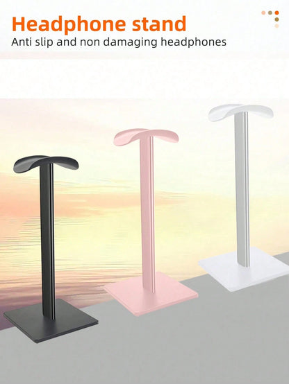 Reletech Compact Headphone Stand, Aluminum Alloy Headphone Display Hook, Sturdy Non-Slip Base, Compatible With All Headphone Brands