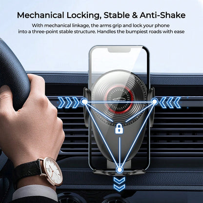REMAX Air Vent Car Mount, Gravity‑Activated, Mechanical Locking For Stable & Anti‑Shake, One‑Hand Take & Place, Widely Compatible With 4‑7.2" Phones, Car Accessories, Car Stuff, Car Essentials