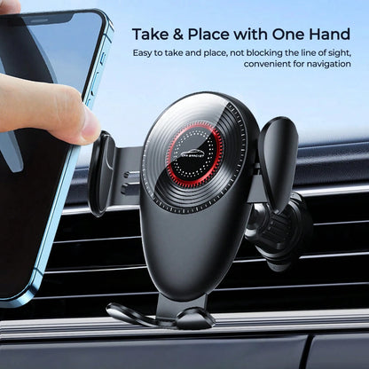 REMAX Air Vent Car Mount, Gravity‑Activated, Mechanical Locking For Stable & Anti‑Shake, One‑Hand Take & Place, Widely Compatible With 4‑7.2" Phones, Car Accessories, Car Stuff, Car Essentials