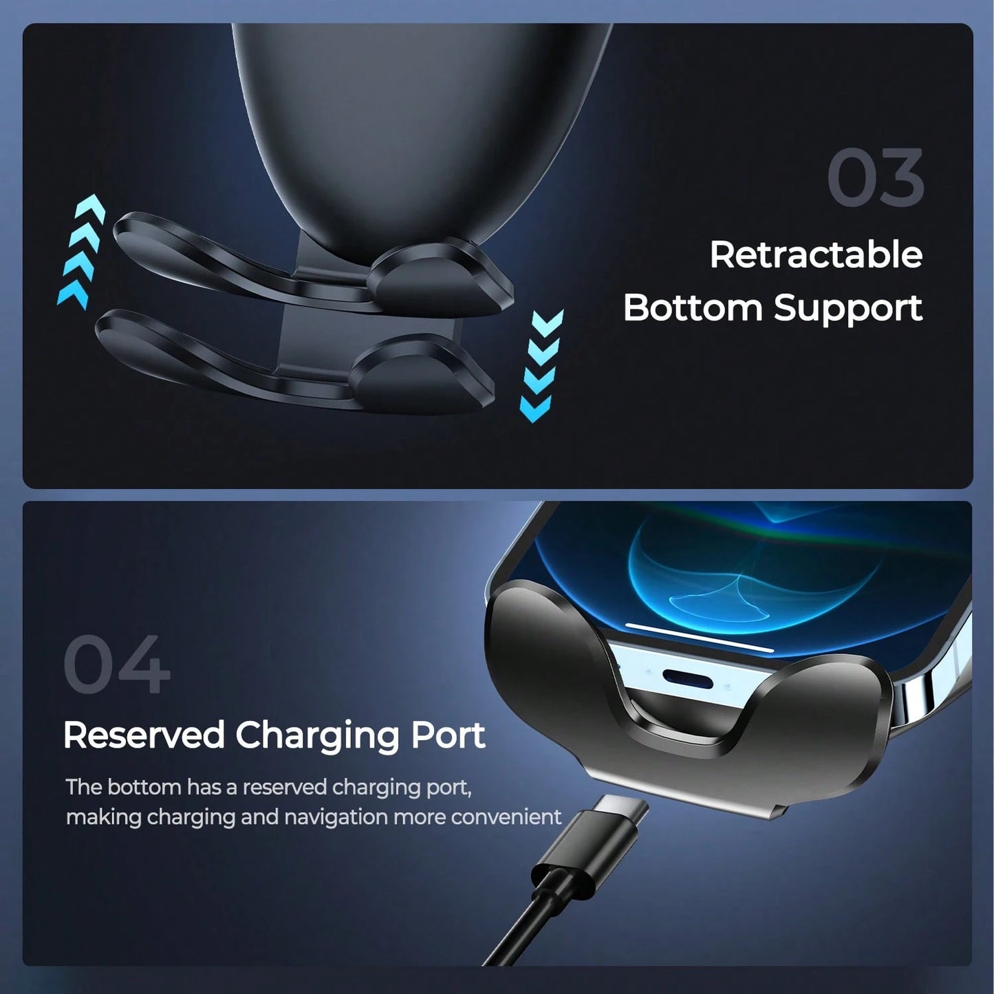 REMAX Air Vent Car Mount, Gravity‑Activated, Mechanical Locking For Stable & Anti‑Shake, One‑Hand Take & Place, Widely Compatible With 4‑7.2" Phones, Car Accessories, Car Stuff, Car Essentials