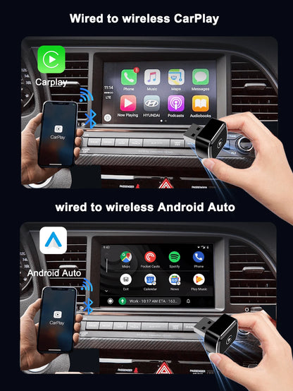 REMAX Wireless CarPlay Adapter Compatible With Apple CarPlay, Easy To Upgrade Wired CarPlay To Wireless, Instant Connectivity, Automatic Reconnect, Super Mini Car Play Dongle For IPhone Fit For Cars W