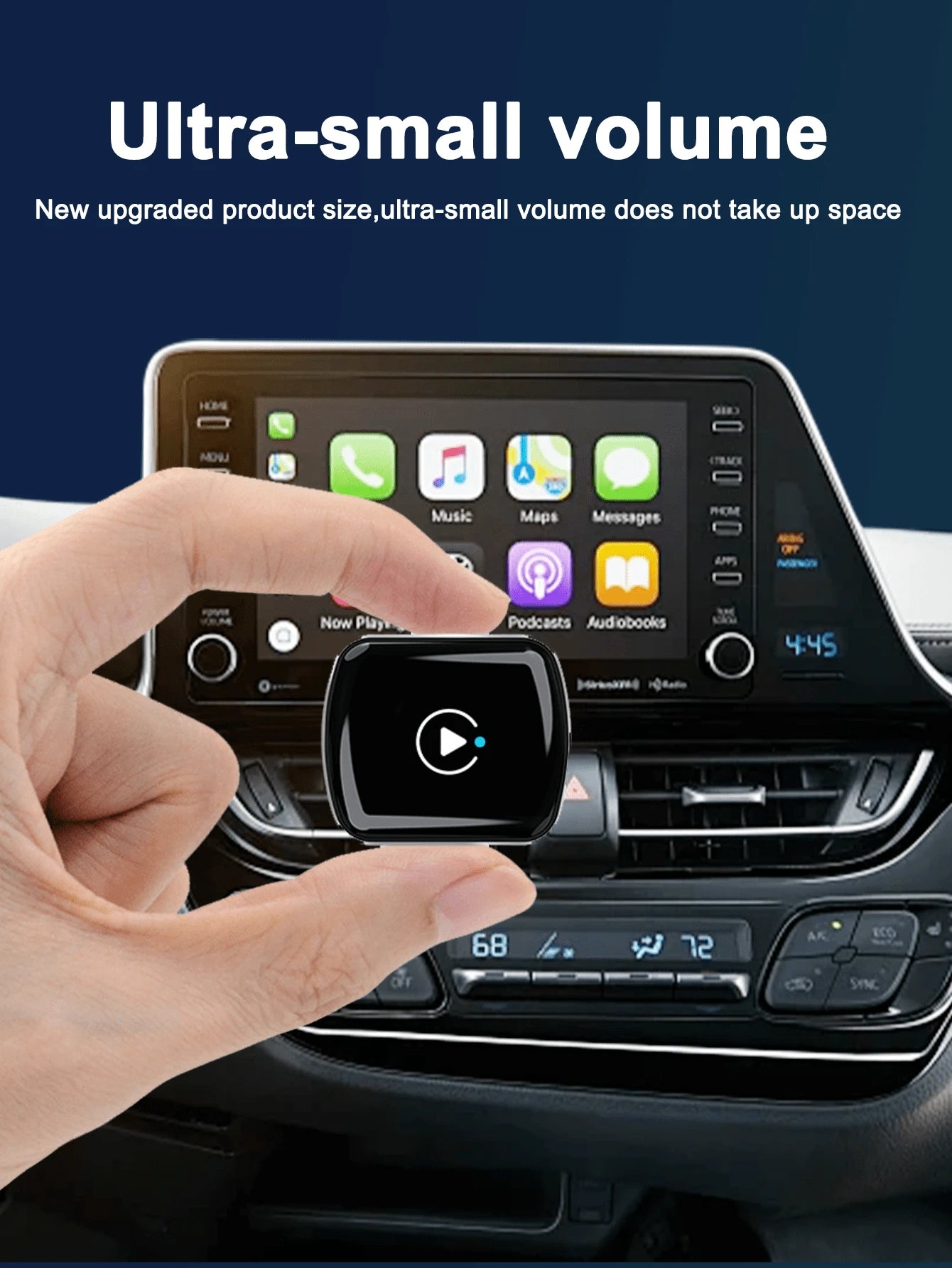 REMAX Wireless CarPlay Adapter Compatible With Apple CarPlay, Easy To Upgrade Wired CarPlay To Wireless, Instant Connectivity, Automatic Reconnect, Super Mini Car Play Dongle For IPhone Fit For Cars W