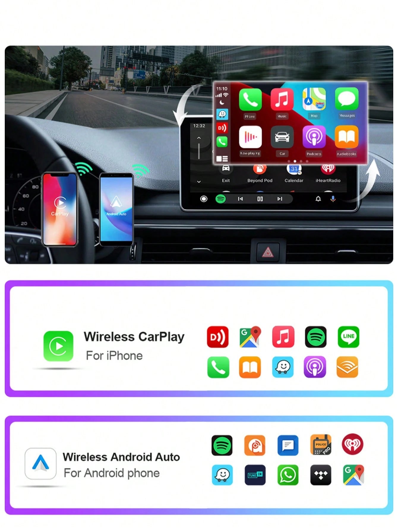 REMAX Wireless CarPlay Adapter Compatible With Apple CarPlay, Easy To Upgrade Wired CarPlay To Wireless, Instant Connectivity, Automatic Reconnect, Super Mini Car Play Dongle For IPhone Fit For Cars W