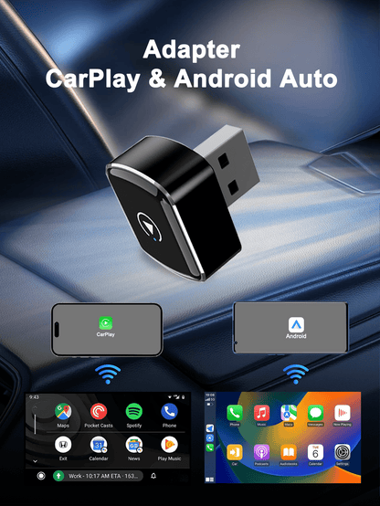 REMAX Wireless CarPlay Adapter Compatible With Apple CarPlay, Easy To Upgrade Wired CarPlay To Wireless, Instant Connectivity, Automatic Reconnect, Super Mini Car Play Dongle For IPhone Fit For Cars W