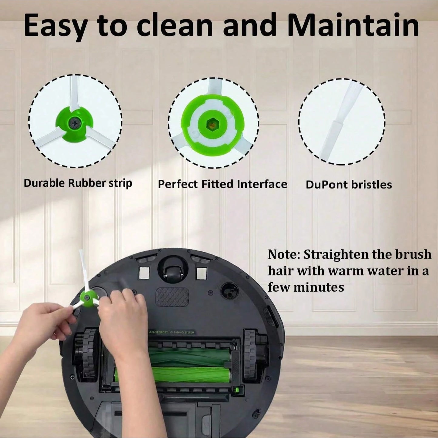 Replacement Parts For IRobot Roomba I3/I3+/I7/I7+/I4/I4+/I5/I5+/J5/J5+/J7/I2/I6/I6+/I8/I8+/Plus E5/E6/E7/I & E & J Series Vacuum Cleaner,Replacement Accessories Main Brush/Roller Brush,Side Brush,Hepa