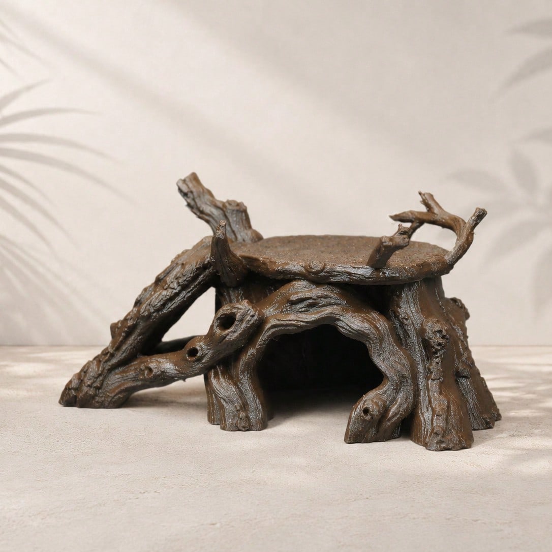 Reptile Driftwood Hideout Platform, Gecko Hideout, Aquarium Driftwood Decor, Reptile Tank Climbing Platform, Natural Habitat Decoration (Image For Reference Only, Please Refer To The Actual Product Co