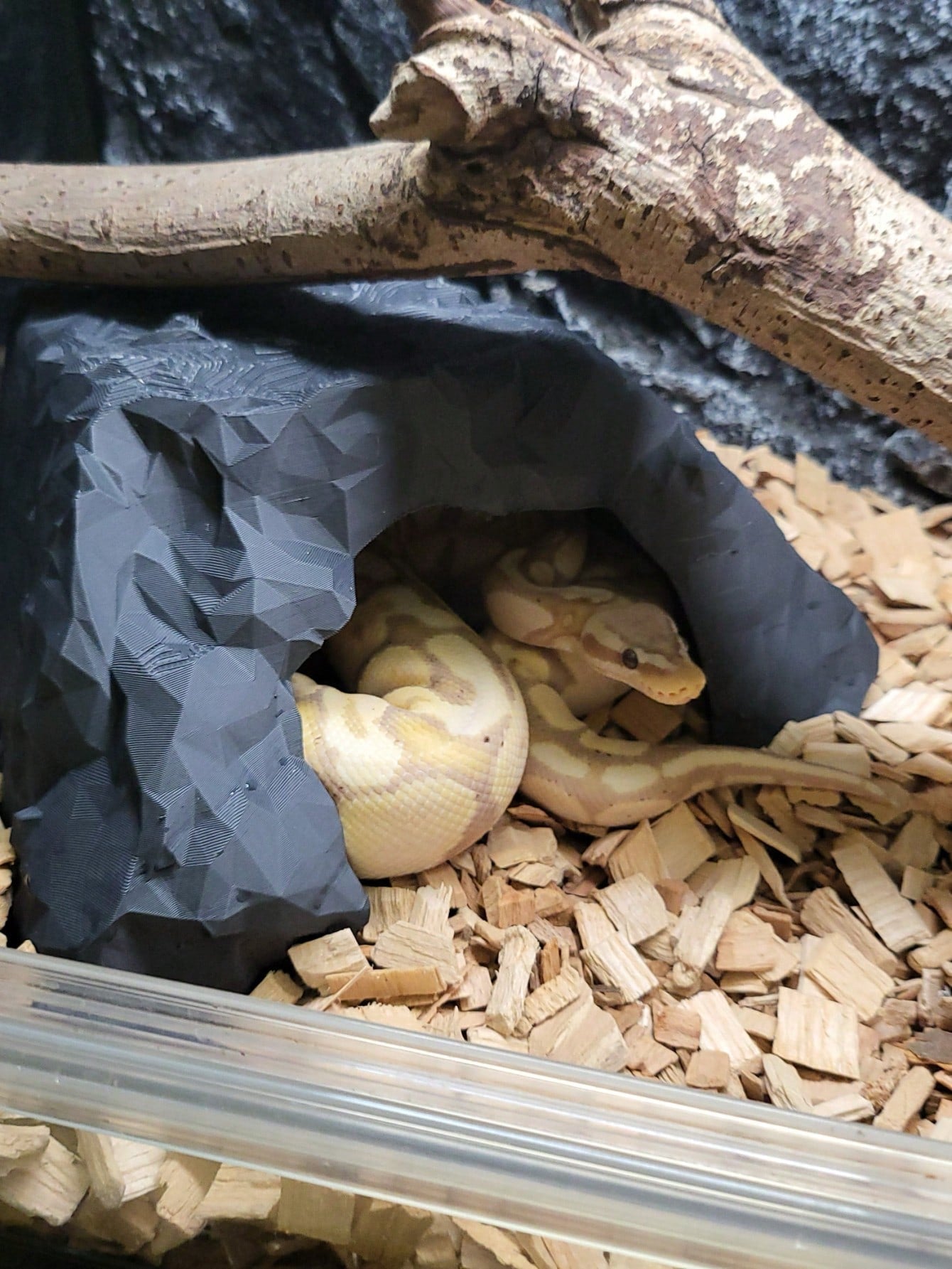 Reptile Hide Cave, Reptile Hideout Shelter For Gecko, Lizard, Snake & Turtle, Terrarium Habitat Decor, Reptile Tank Accessories, Pet Cave
