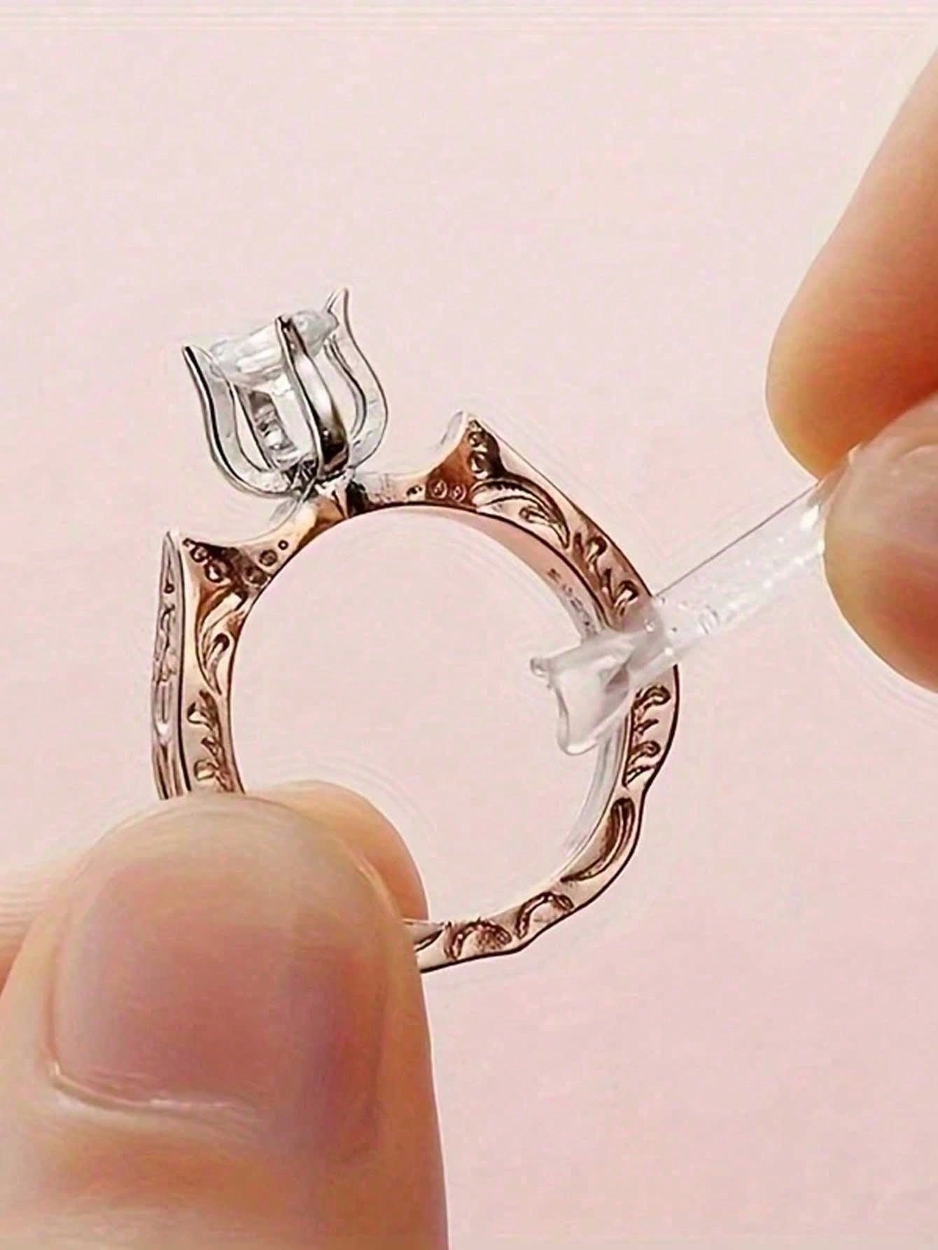 Resin Invisible Ring Sizer, Transparent Comfortable Ring Size Adjustment Tool, Suitable For Loose Rings, Multi-Size Universal Finger Ring Tightener, Protective Jewelry Adjuster, Ideal Accessory For Wo