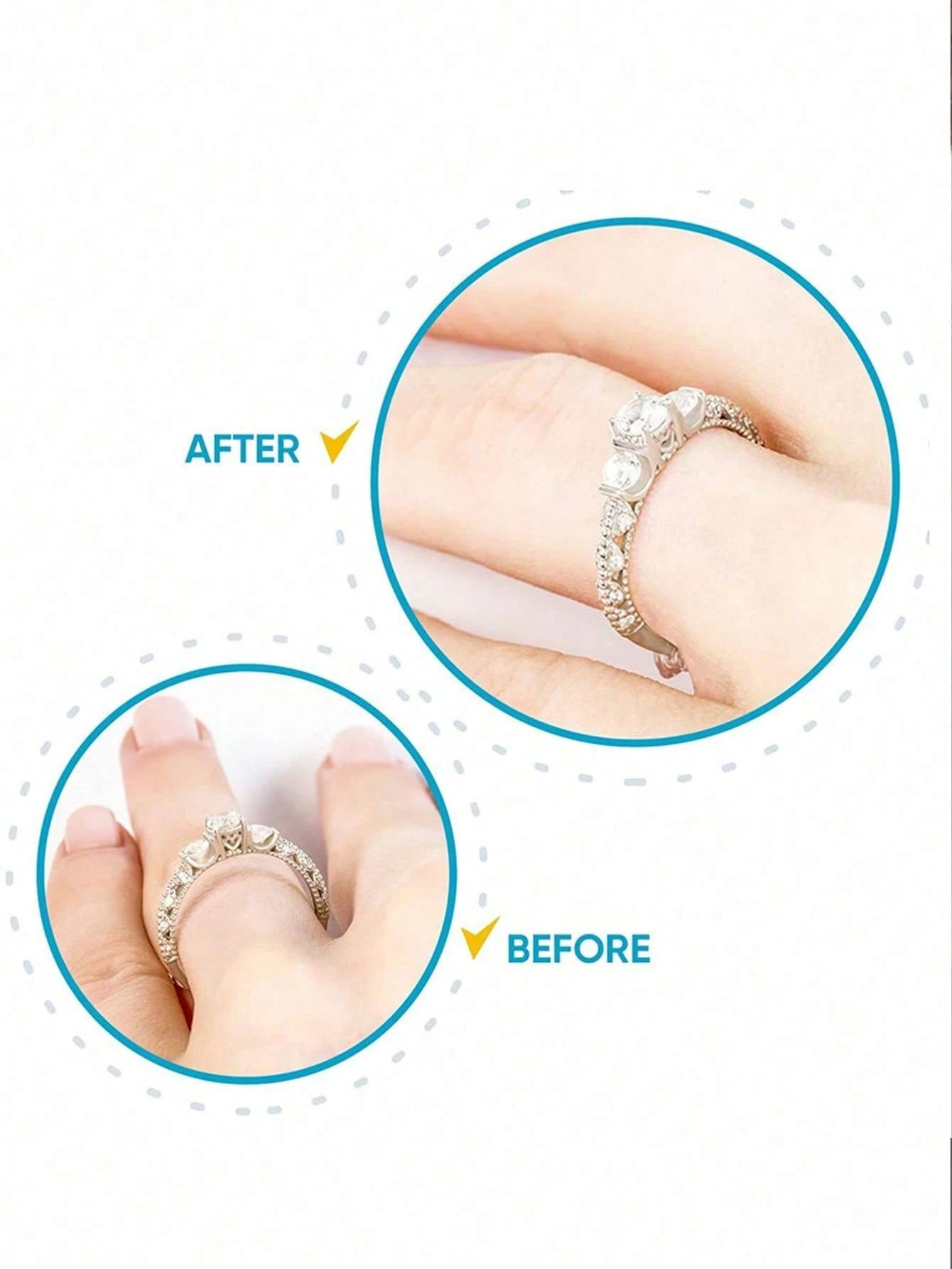 Resin Invisible Ring Sizer, Transparent Comfortable Ring Size Adjustment Tool, Suitable For Loose Rings, Multi-Size Universal Finger Ring Tightener, Protective Jewelry Adjuster, Ideal Accessory For Wo
